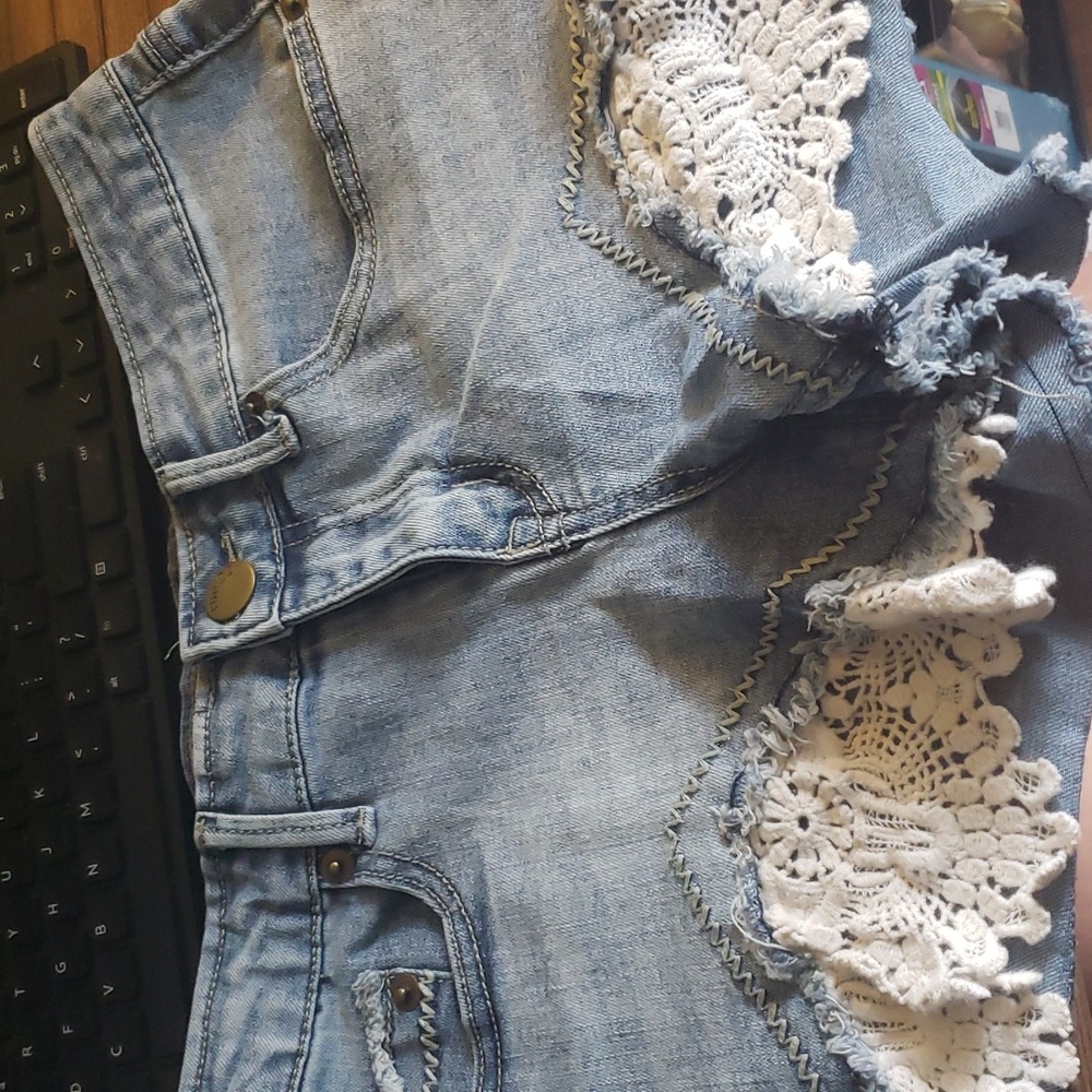 Blue jean shorts